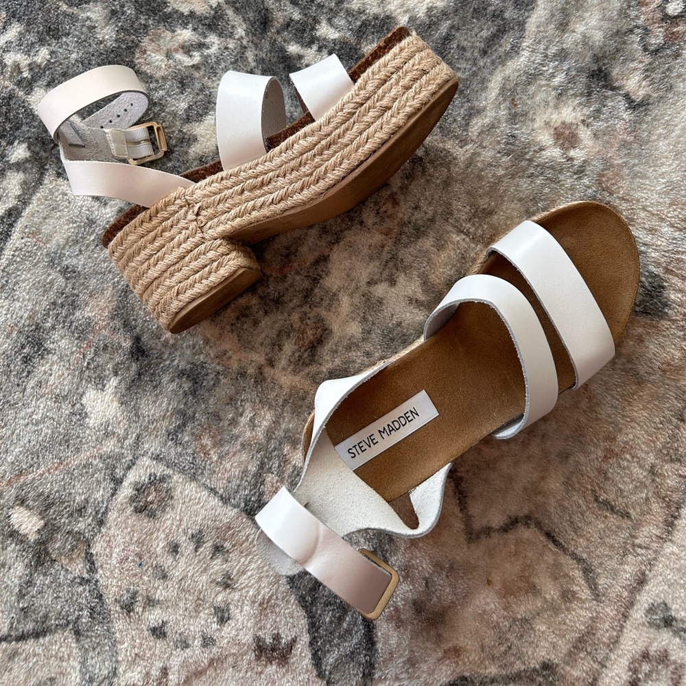 Steve Madden heeled wedge sandals